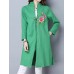 Folk Style Long Sleeve Embroidery Women Coats