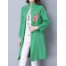 Folk Style Long Sleeve Embroidery Women Coats