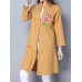 Folk Style Long Sleeve Embroidery Women Coats