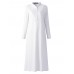 Sexy Women Button V-Neck Solid Color Split Long Shirt Dress