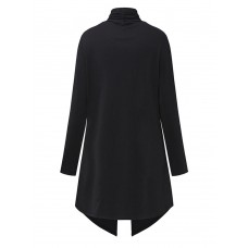 Casual Women Thin Long Sleeve Solid Color Open Front Cardigan