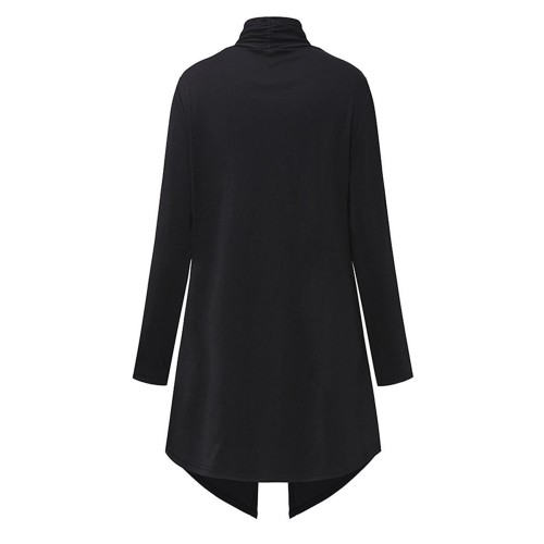 Casual Women Thin Long Sleeve Solid Color Open Front Cardigan