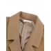 Elegant Women Lapel Long Sleeve Solid Color Button Long Coat