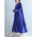 Women V Neck Buttons Open Cardigan Long Sleeve Maxi Dress