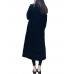 Vintage Women Long Sleeve Pure Color Coats