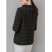 Casual Women Pure Color Flounce Long Sleeve Zip Up Coat