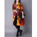 Casual Women Long Sleeve Color Block Horn Button Coat