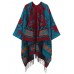 Bohemian Floral Pattern Tassel Reversible Shawl Wrap