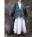 Bohemian Floral Pattern Tassel Reversible Shawl Wrap