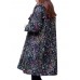 Folk Style Printed Loose Long Sleeve Women Coats