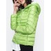 12 Color Women Pure Color Zipper Long Sleeve Hooded Short Down Coats