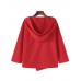 S-5XL Women Cotton Long Sleeve Solid Button Hooded Thin Outerwear