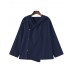 S-5XL Women Cotton Long Sleeve Solid Button Hooded Thin Outerwear