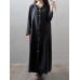 Women Vintage Hooded Buttons Pockets Casual Maxi Coats