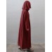 Women Vintage Hooded Buttons Pockets Casual Maxi Coats