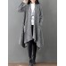 Solid Color Women Long Sleeve Open Front Cardigan with Pockets