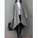 Solid Color Women Long Sleeve Open Front Cardigan with Pockets