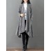 Solid Color Women Long Sleeve Open Front Cardigan with Pockets