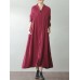 S-5XL Women Vintage Long Sleeve Buttons Loose Maxi Coats