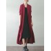 S-5XL Women Vintage Long Sleeve Buttons Loose Maxi Coats