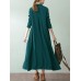 S-5XL Women Vintage Long Sleeve Buttons Loose Maxi Coats