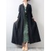 S-5XL Women Vintage Long Sleeve Buttons Loose Maxi Coats