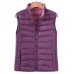 Casual Solid Color Vest Sleeveless Stand Collar Women Light Down Coats