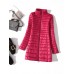 Casual Loose Pure Color Stand Collar Long Sleeve Light Down Coats