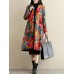 Ethnic Women Printing Long Sleeve Chinese Style Winter Thicken Coats