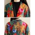 Ethnic Women Printing Long Sleeve Chinese Style Winter Thicken Coats