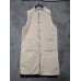 Vintage Women Sleeveless Plate Buckle Pocket Winter Solid Color Vest Coats