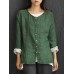 Mori Girl Vintage Pure Color Button Up Cardigan Shirt