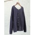 Mori Girl Vintage Pure Color Button Up Cardigan Shirt