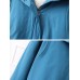 M-5XL Women Loose Pure Color Fur Hooded Winter Wool Long Sleeve Coats