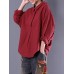 M-5XL Casual Women Back Lace-Up Loose Plaid Blouse