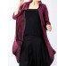 Solid Color Women Thin Long Sleeve Open Front Cardigan