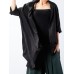 Solid Color Women Thin Long Sleeve Open Front Cardigan