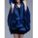 Elegant Women Faux Fur Stitching Loose Knitting Coats