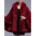 Elegant Women Faux Fur Stitching Loose Knitting Coats