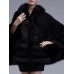 Elegant Women Faux Fur Stitching Loose Knitting Coats