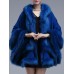 Elegant Women Faux Fur Stitching Loose Knitting Coats