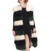 Casual Women Sleeveless Color Block Warm Faux Fur Coat