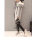 Elegant Women Faux Fur Hooded Thicken Woolen Mid-long Coats