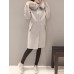 Elegant Women Faux Fur Hooded Thicken Woolen Mid-long Coats