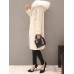 Elegant Women Faux Fur Hooded Thicken Woolen Mid-long Coats