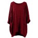 Women Long Sleeve Casual Baggy Asymmetrical Pullover Blouse