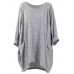 Women Long Sleeve Casual Baggy Asymmetrical Pullover Blouse