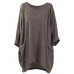 Women Long Sleeve Casual Baggy Asymmetrical Pullover Blouse