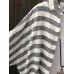 Women Long Sleeve Stripe Buttons Down Loose Cotton Blouse