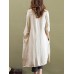 Women Vintage Buttons Solid Half Sleeve Coats Outwear